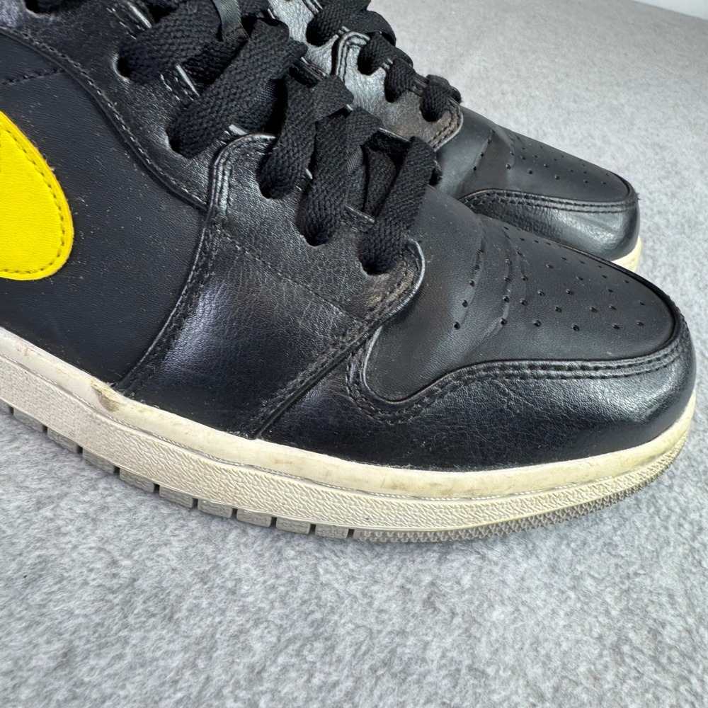 Jordan Air Jordan 1 Mid Retro Mens Size 9 Black Yellow 554724-070 Sneakers - Picture 4 of 12